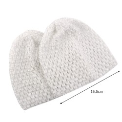 Набор заготовок шапок 31см белый (12052)