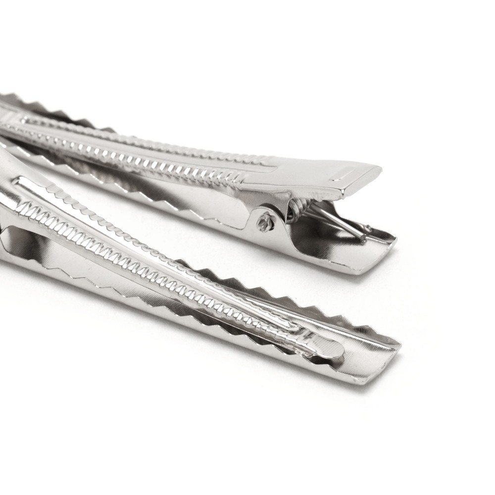 Набір металевих заколок-качечок заготовок 5.6см сріблястий (11393) 2