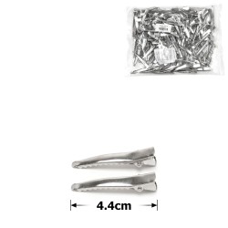 Набор металлических заколок-уточек заготовок 4.4см серебристый (11403)