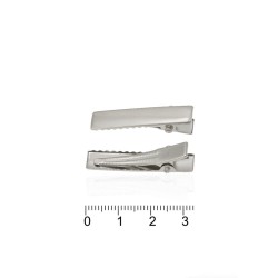 Набір металевих заколок-качечок заготовок 3.3см сріблястий (12832)