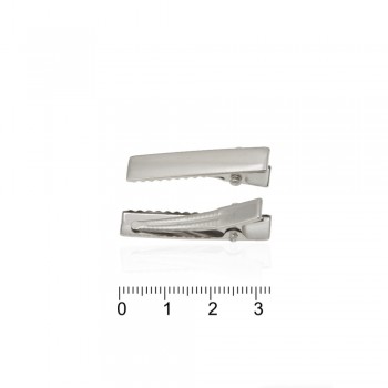 Заколка уточка заготовка — 3.3cm серебристая металл 12832