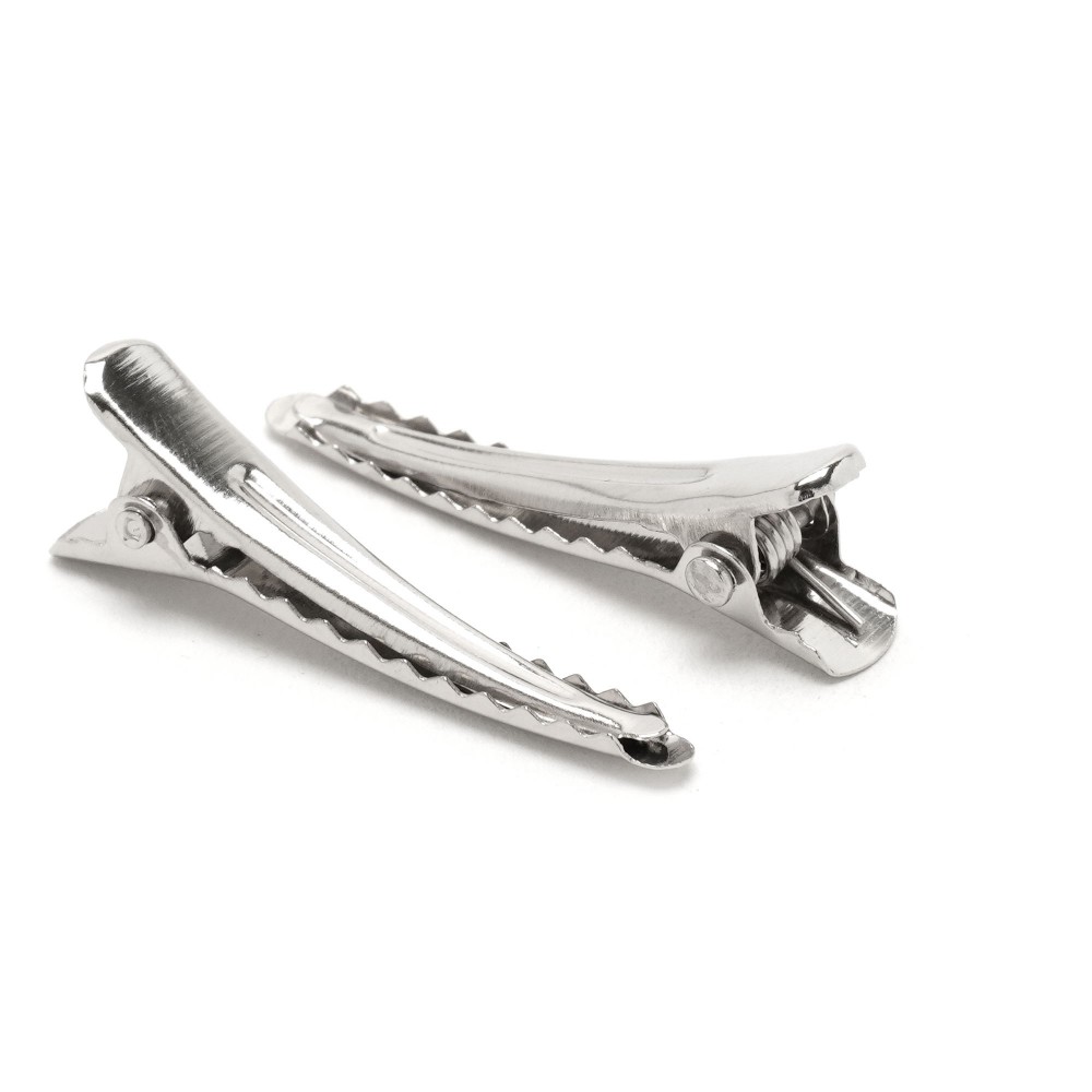 Набір металевих заколок-качечок заготовок 3.5см сріблястий (12974) 2