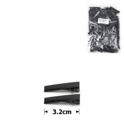 Набір металевих заколок-качечок заготовок 3.2см чорний (14518)