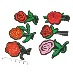 Набір заколок-качечок для волосся з квітками (14838)