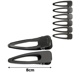 Набір металевих заколок-качечок для волосся 8см чорний (15218)