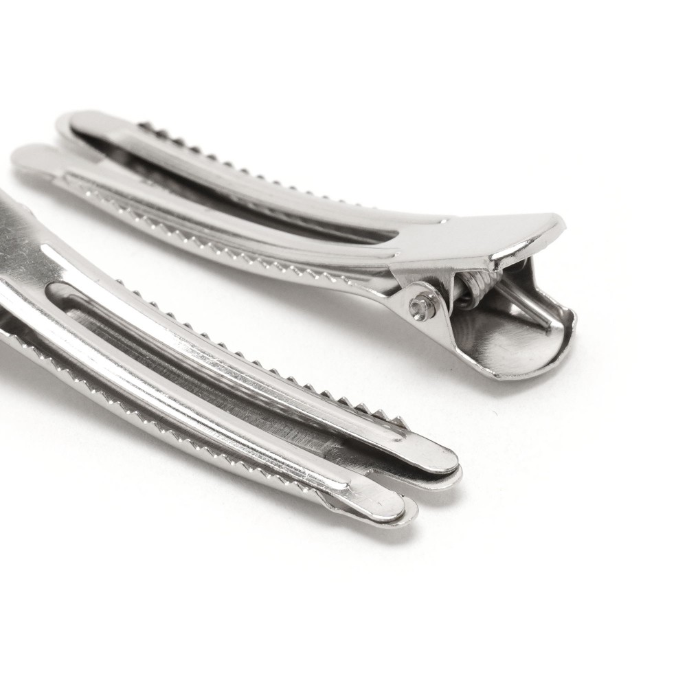 Набір металевих заколок-качечок заготовок 4.9см сріблястий (15362) 2