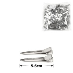 Набір металевих заколок-качечок заготовок 5.6см сріблястий (29260)