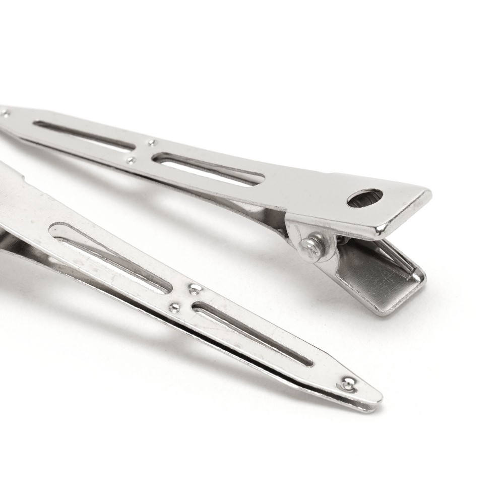 Набір металевих заколок-качечок заготовок 5.6см сріблястий (29260) 2