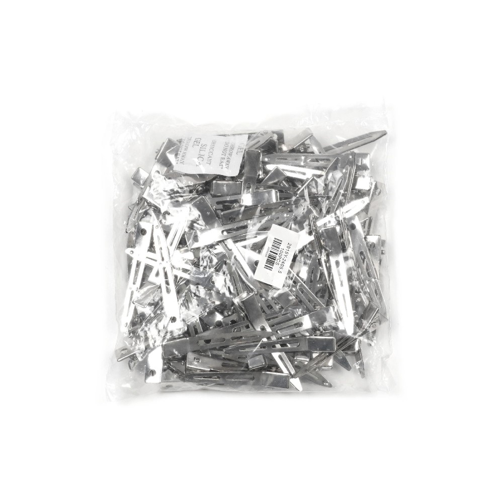 Набір металевих заколок-качечок заготовок 5.6см сріблястий (29260) 3