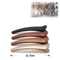  Набір пластикових заколок-качечок для волосся 11.7см коричневий (29291)