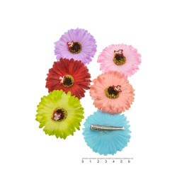Набір заколок-качечок з ромашками 6.5см різнокольоровий (4369)