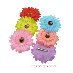 Набір заколок-качечок з ромашками 9.5см різнокольоровий (4373)