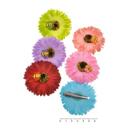 Набір заколок-качечок з ромашками 6.5см різнокольоровий (4687)