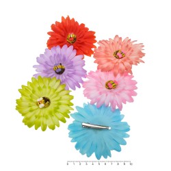 Набір заколок-качечок з ромашками 10см різнокольоровий (4770)