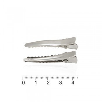 Заколка уточка заготовка — 4.5cm серебристая металл 11403