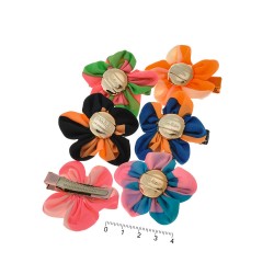 Набір заколок-качечок з бантиками 4см різнокольоровий (6935)