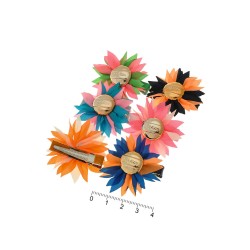 Набір заколок-качечок з бантиками 4см різнокольоровий (6936)
