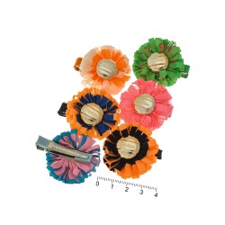Набір заколок-качечок з бантиками 4см різнокольоровий (6937)