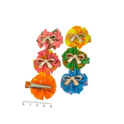 Набір заколок-качечок з бантиками 4см різнокольоровий (6950)
