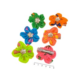 Набор заколок-уточек с бантиками 5см разноцветный (6964)