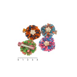 Набор заколок-уточек с бантиками 4см разноцветный (6970)