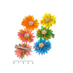 Набір заколок-качечок з бантиками 4см різнокольоровий (6973)