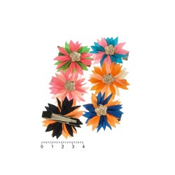 Набір заколок-качечок з бантиками 4см різнокольоровий (6977)