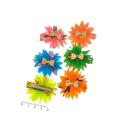 Набір заколок-качечок з бантиками 4см різнокольоровий (6985)