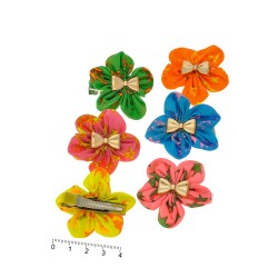 Набір заколок-качечок з бантиками 4см різнокольоровий (6992)