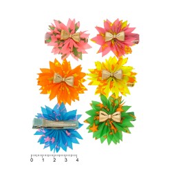 Набір заколок-качечок з бантиками 4см різнокольоровий (6993)