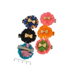 Набір заколок-качечок з бантиками 4см різнокольоровий (6998)