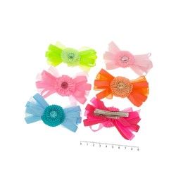 Набор заколок-уточек с бантиками 9см (9016)