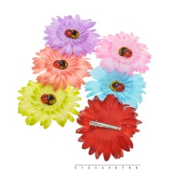 Набір заколок-качечок з ромашками 9.5см різнокольоровий (9295)