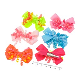 Набір заколок-качечок з бантиками 6.5см різнокольоровий (9900)