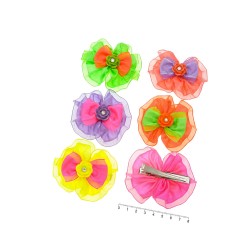 Набір заколок-качечок з бантиками 8см різнокольоровий (9901)
