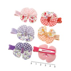 Набір заколок-качечок з бантиками 5см різнокольоровий (9903)
