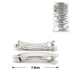 Набір основ для автоматичних заколок 7.8см 12шт сріблясті (14767)