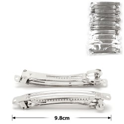 Набір основ для автоматичних шпильок 9.8см 12шт сріблястий (14771)