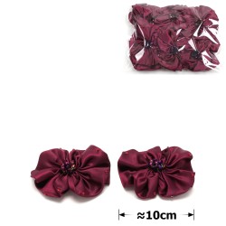 Набір бантів-заготовок 10см бордовий (31101)