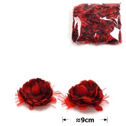 Набір квітів-заготівель 9см червоний (31103)