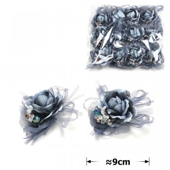 Набір квітів-заготівель 9см сірий (31116)