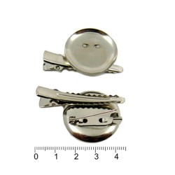 Набор основ для брошек с уточкой 4.5см 100шт серебристый (11405)