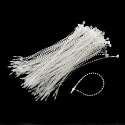 Ярликотримач затяжка пластикова для кріплення бірок та ярликів 14см 1000шт прозорий (11577)