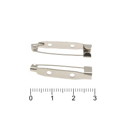 Основы для брошей 3см 100шт серебристые (11794)