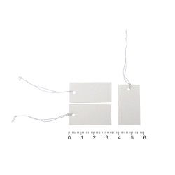 Ценники бирки картонные на резинке 1000шт белые (12293)