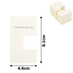 Планшетки бірки для товару картонні 100шт білі (12705)