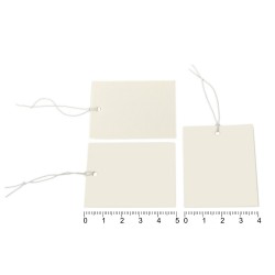 Ценники бирки картонные на резинке 1000шт белые (13952)