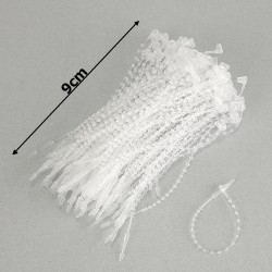 Ярликотримач затяжка пластикова для кріплення бирок та ярликів 9см 1000шт прозорий (15394)