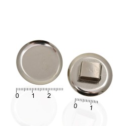 Набір основ під гумки для волосся 2.9см 100шт сріблястий (11406)