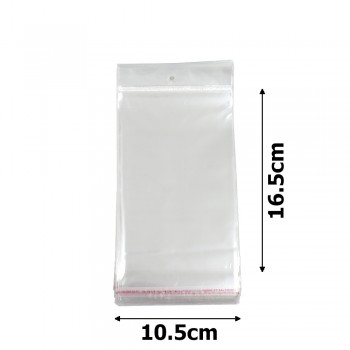 Набор целлофановых упаковочных пакетов 10.5х16.5см 100шт прозрачный (14407)